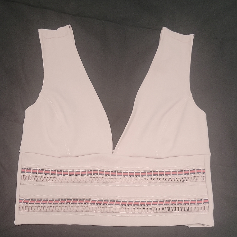 Free People Movement XS Deep V Cropped Top